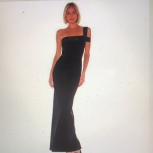 NOOKIE Alias One Shoulder Gown Black Small